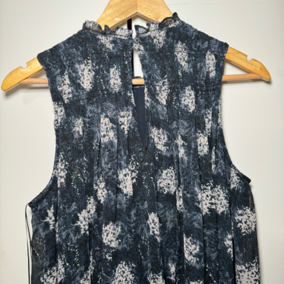 Joie Dress Women's MD Blue Black Sleeveless Mini Sheer Baltic Fairy Whimsigoth - Picture 6 of 6